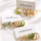 Women&rsquo;s Gold Plated Combo of 30 Pieces C Shaped Hoop Earrings
