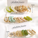Women&rsquo;s Gold Plated Combo of 30 Pieces C Shaped Hoop Earrings