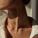 Crystal Leaf Tassel Chain Choker Necklace for Women