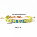 15 Color Glass Bead Braided Bracelet Women Jewelry Wrap Bracelets