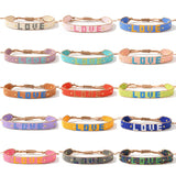 15 Color Glass Bead Braided Bracelet Women Jewelry Wrap Bracelets