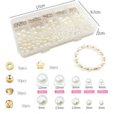 720 Piece Pearl Set Five Pointed Star Spacer Bead DIY Bracelet Earring Set