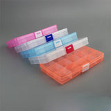 15-grid Portable Jewelry Organizer Box Clear Plastic Mini Storage