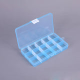 15-grid Portable Jewelry Organizer Box Clear Plastic Mini Storage
