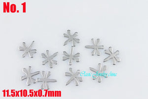 100pcs Stainless Steel Small Pendant Jewelry Charm Tags DIY Parts