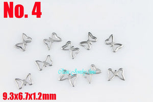 100pcs Stainless Steel Small Pendant Jewelry Charm Tags DIY Parts
