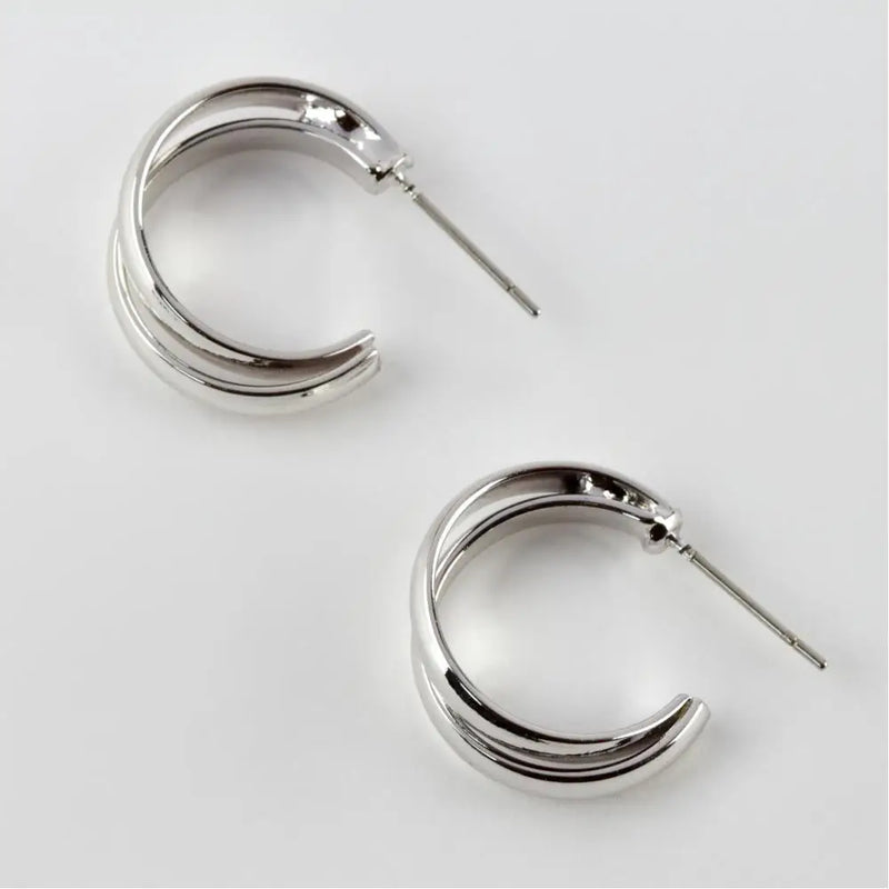15mm Herringbone Ring Earrings