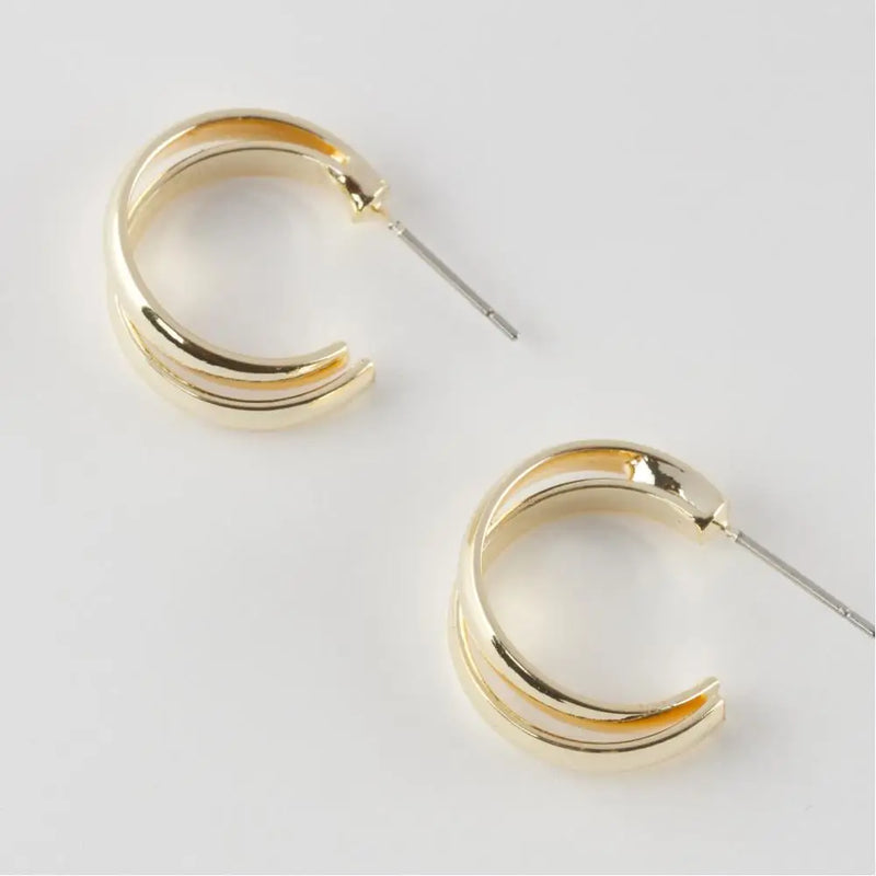 15mm Herringbone Ring Earrings