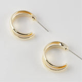 15mm Herringbone Ring Earrings