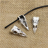 15 pcs 3D Skull Birdhead Charms Metal Animals Bird Pendant for Jewelry T0478