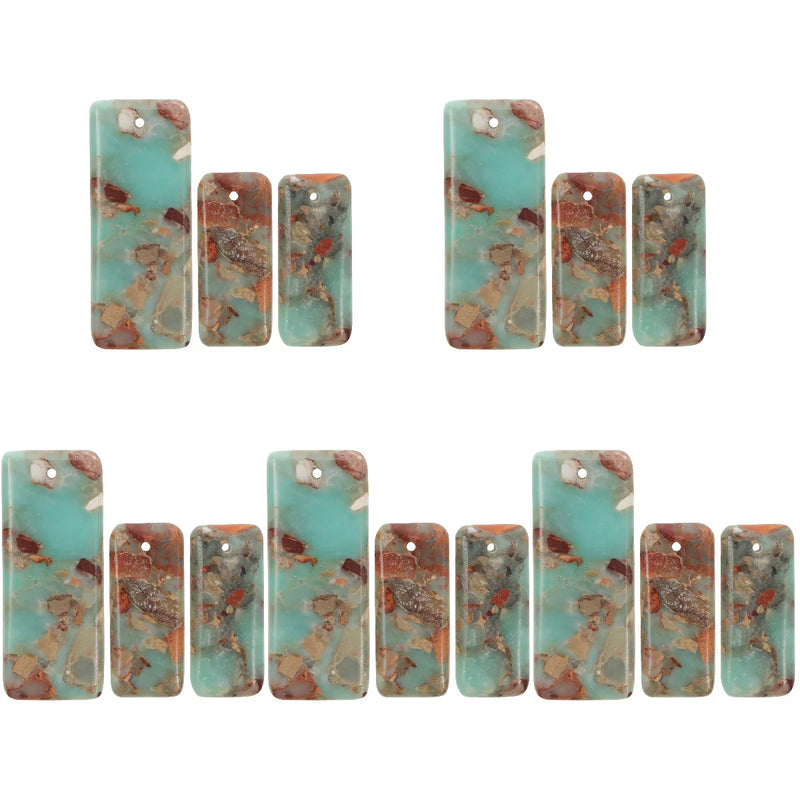 15 pcs Jade Charms for DIY Necklace Bracelet