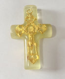 15 pcs Cross Specimen Artificial Amber Pendant Taxidermy Accessories