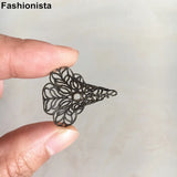 15 pcs Petunia Filigree Metal Flower Base Setting, DIY Art Materials