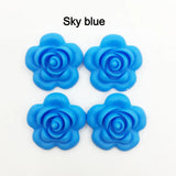 BPA-Free Silicone Rose Flower Beads - DIY Necklaces (15 pieces/lot)