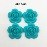 BPA-Free Silicone Rose Flower Beads - DIY Necklaces (15 pieces/lot)