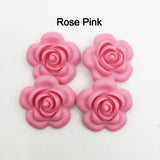 BPA-Free Silicone Rose Flower Beads - DIY Necklaces (15 pieces/lot)