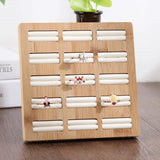 15 Slot Wooden Ring Organizer Jewelry Display Holder