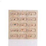 15 Slot Wooden Ring Organizer Jewelry Display Holder
