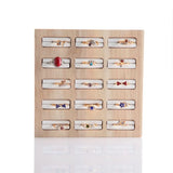 15 Slot Wooden Ring Organizer Jewelry Display Holder