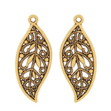 Tibetan Silver/Gold Leaf Charms Pendants for Jewelry Making