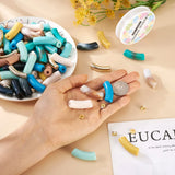 Acrylic Chunky Tube Beads with Elastic Thread for DIY Bracelet