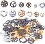 Assorted Antique Steampunk Clock Watch Gear Charms Pendants DIY Jewelry Making