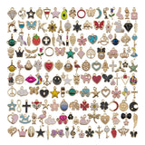 150 Pcs Kc Alloy Enamel Charm Bracelet Earring Accessories Necklace Mix