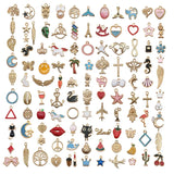 150 Pcs Kc Alloy Enamel Charm Bracelet Earring Accessories Necklace Mix