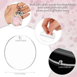 150 Pcs Clear Acrylic Keychain Blanks 2 Inches for DIY Craft Project