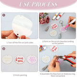 150 Pcs Clear Acrylic Keychain Blanks 2 Inches for DIY Craft Project
