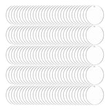 150 Pcs Clear Acrylic Keychain Blanks 2 Inches for DIY Craft Project