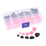 150 Pcs Flat Triangle Nose Plastic Safety Nose for Dolls Teddy Bear DIY