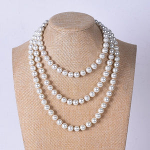 10mm Pearl Necklace Wholesale, 150cm Long Pearl Necklace