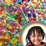 1500Pcs Colorful Pony Beads DIY Bracelet Necklace Making HandCrafts