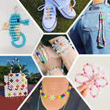 1500Pcs Colorful Pony Beads DIY Bracelet Necklace Making HandCrafts