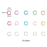 1500Pcs 6x0.8mm Aluminum Split Jump Rings for DIY Jewelry