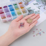 1500Pcs 6x0.8mm Aluminum Split Jump Rings for DIY Jewelry
