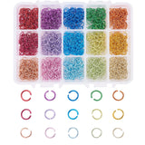 1500Pcs 6x0.8mm Aluminum Split Jump Rings for DIY Jewelry
