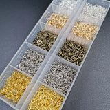 1500pcs Mixed Jump Rings/Claws for Jewelry Making