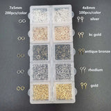 1500pcs Mixed Jump Rings/Claws for Jewelry Making