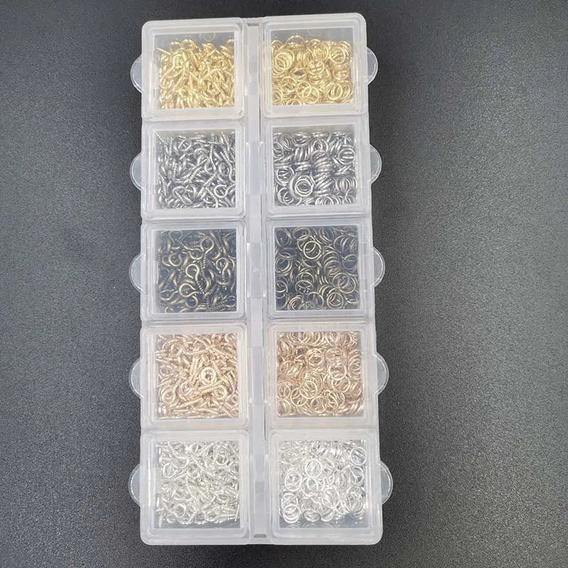 1500pcs Mixed Jump Rings/Claws for Jewelry Making