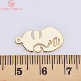 24K Brass Hollow Face Pendants Charms High Diy Jewelry Findings