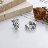 Silver Retro Gingerbread Man Earring Charm Jewelry for Party