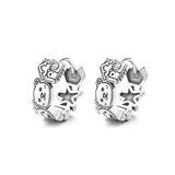 Silver Retro Gingerbread Man Earring Charm Jewelry for Party