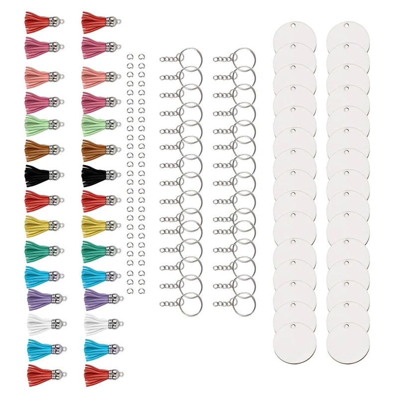 150PCS Sublimation Blanks Keychains Bulk, Crafts and Jewelry Making