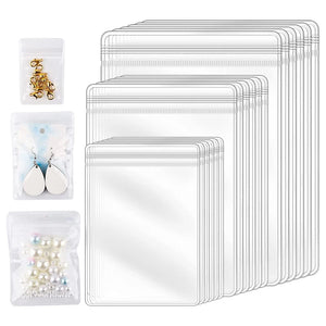 150Pcs Clear Earring Bags Waterproof Reusable Storage Pouch