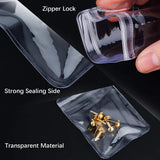 150Pcs Clear Earring Bags Waterproof Reusable Storage Pouch
