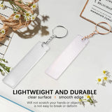 150Pcs Acrylic Keychain Blank with Rings for Vinyl Crafts