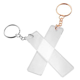 150Pcs Acrylic Keychain Blank with Rings for Vinyl Crafts