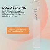 150Pcs Acrylic Keychain Blank with Rings for Vinyl Crafts